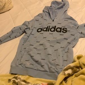 Adidas baby blue hoodie